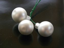 baňky stříbrné 3 ks mat