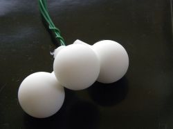 baňky bílé 3 ks mat