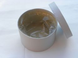 květinový box kulatý šedý