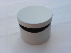 květinový box kulatý šedý