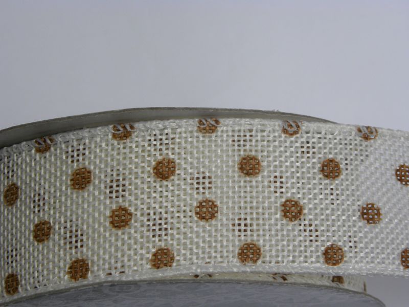 4 cm režný vzhled smetanová s puntíky