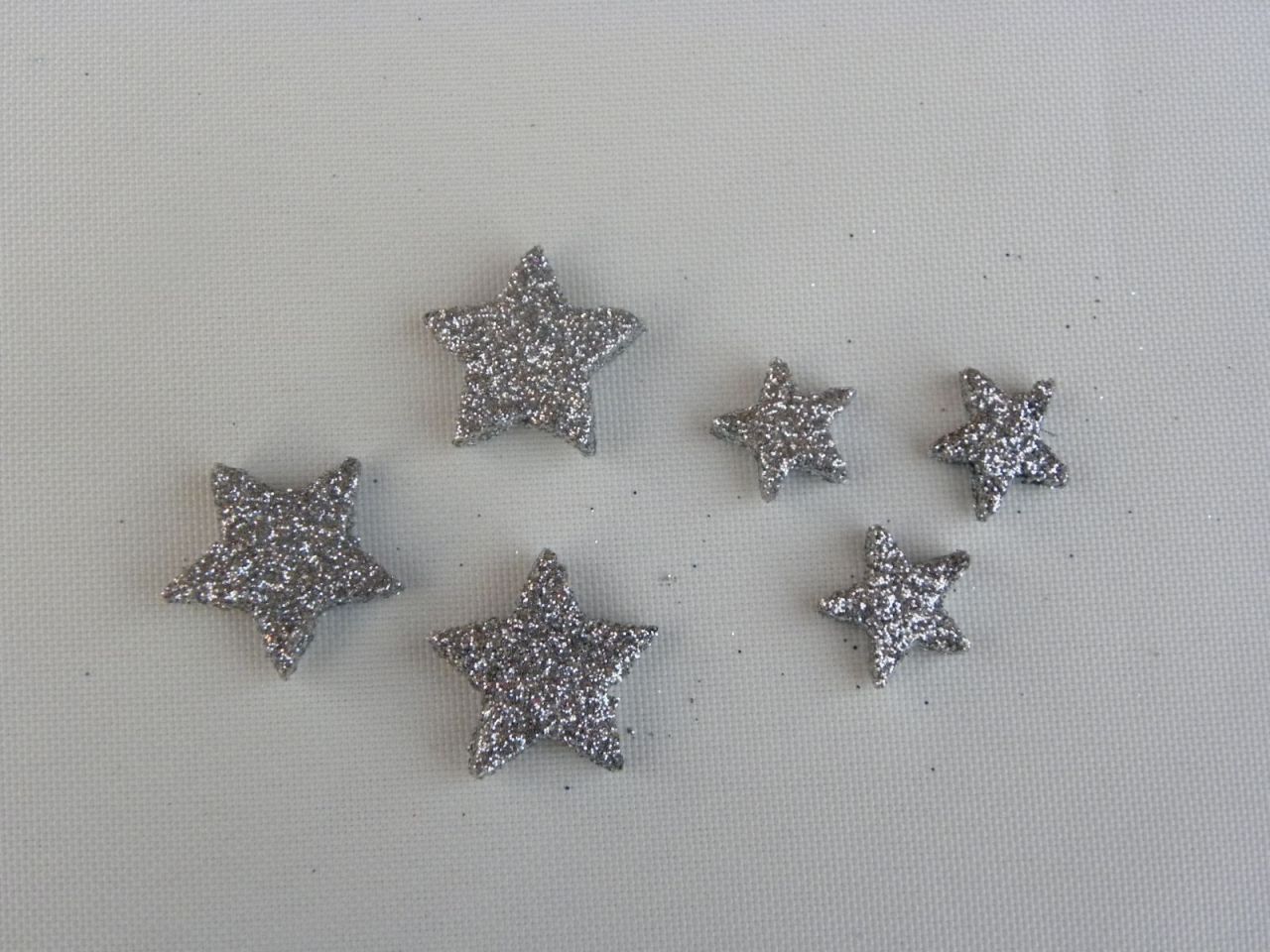hvězdička glitr  mini stříbrná