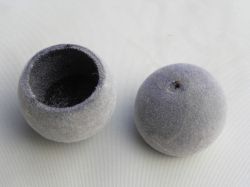 bell cup šedý sametový