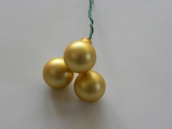 baňky zlaté 3 ks mat