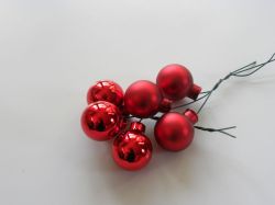 baňky červené 6 ks 25 mm