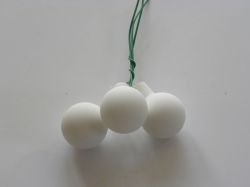 baňky bílé 3 ks mat