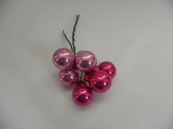 baňky sytě růžové 6 ks