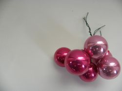 baňky sytě  růžové 6 ks větší