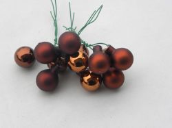 baňky hnědé 12 ks