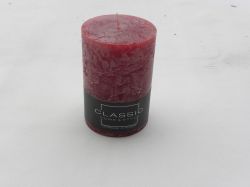 svíčka rustik tmavě červená